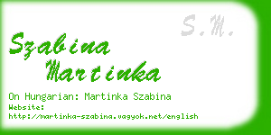 szabina martinka business card